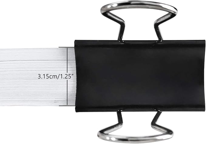 DSTELIN Extra Large Binder Clips 2.4-Inch (12 Pack), Big Paper Clamps for Office Supplies, Black