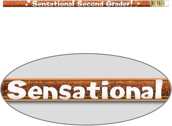 Really Good Stuff Colorful Grade-Specific Welcome Pencils - Pack of 12-2nd Grade