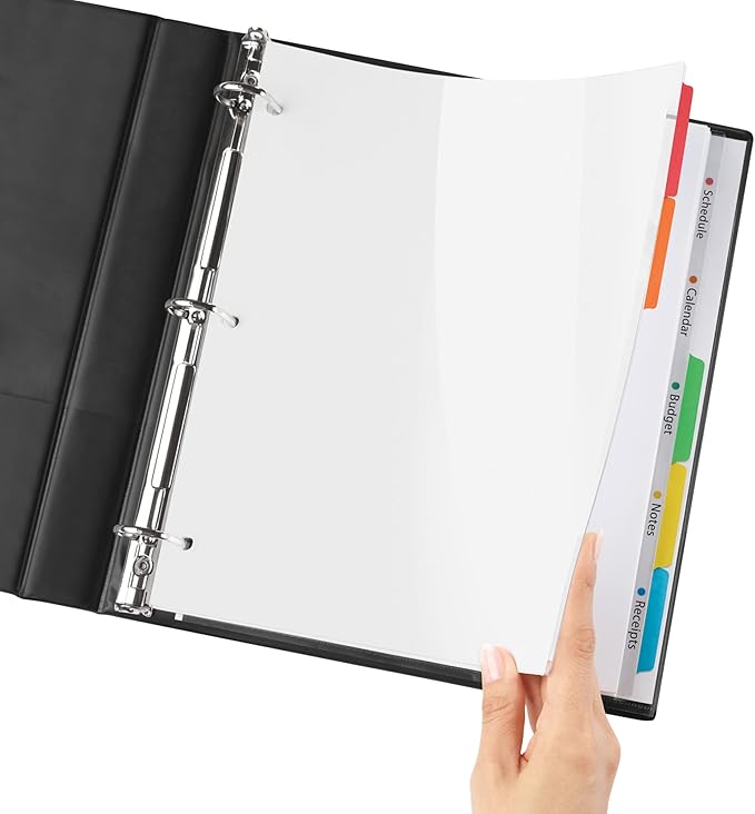 AVERY Clear Easy View Durable Plastic Dividers, 5 Tabs (16740),Multicolor (Pack of 2)