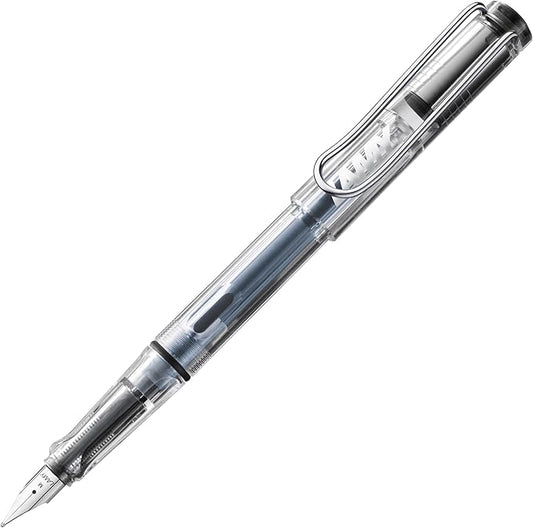 LAMY safari vista - Fountain Pen with ergonomic grip & polished steel nib in size M - ideal for any Writing & Calligraphy - including LAMY T 10 blue cartridge - Right-Handed
