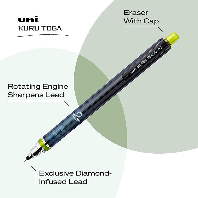 uniball Kuru Toga Mechanical Pencil Starter Kit,0.7mm HB#2,(Pack of 2)