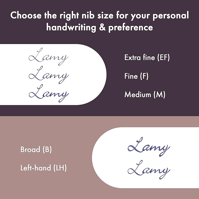 LAMY safari white - Fountain Pen with ergonomic grip & polished Left-Handed steel nib (LH) in size M - ideal for any Writing & Calligraphy - including LAMY T 10 blue cartridge