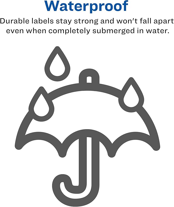 Avery Waterproof Labels with Ultrahold Permanent Adhesive, 2" x 4", Laser, 2-Pack, 1,000 Labels Total (25523)