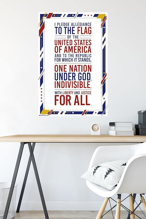 Trends International The United States Of America - Pledge Of Allegiance Wall Poster, 22.375" x 34", Unframed Version