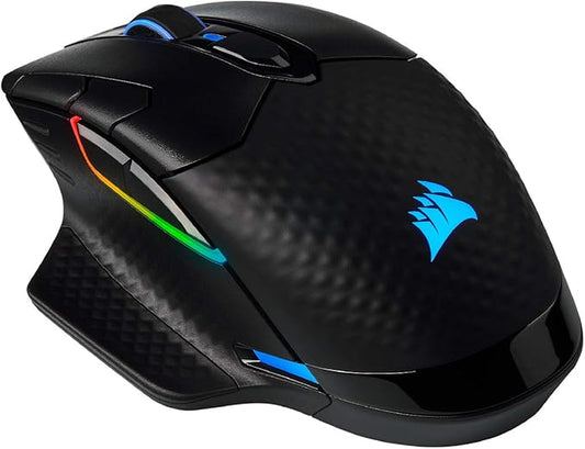 Corsair Dark Core RGB Pro SE, Wireless FPS/MOBA Gaming Mouse with Slipstream Technology, Black, Backlit RGB LED, 18000 DPI, Optical, Qi Wireless Charging Certified (Renewed)