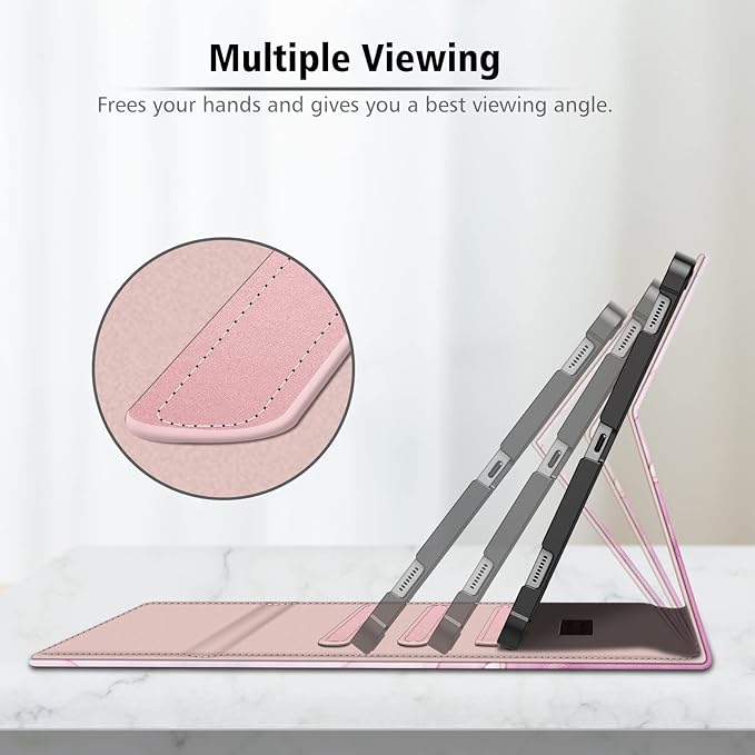 Fintie Case for Samsung Galaxy Tab S8/Tab S7 11 Inch (Model SM-X700/X706/T870/T875/T878) with Built-in S Pen Holder, Multiple Angle Portfolio Business Cover with Pocket Auto Sleep/Wake, Dreamy Marble