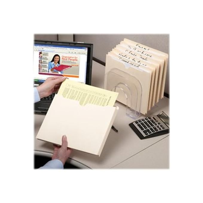 Smead File Jackets Letter Size for File Folders, Reinforced Straight-Cut Tab, 2" Expansion, Letter Size, Value Filing Products, Pack of 50