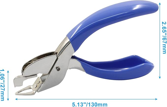 Blue Heavy Duty Staple Remover Tool, Staple Remover Puller for Office, School and Home Using, Easy Removal of Staples