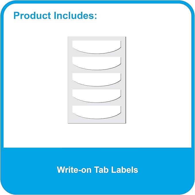 C-Line Mini Size 5-Tab Poly Index Dividers with Pockets, for 5.5 x 8.5, 6 x 9 and 8.5 x 11 Binders, Assorted Colors, One 5-Tab Set (03750) (Pack of 2)