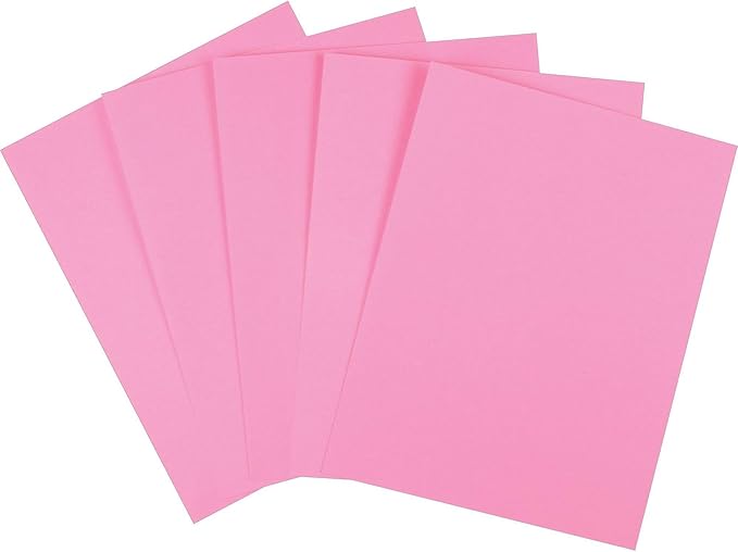 Staples Brights 24 Lb. Colored Paper Pink 500/Ream, For Everyday Use at Home or Office