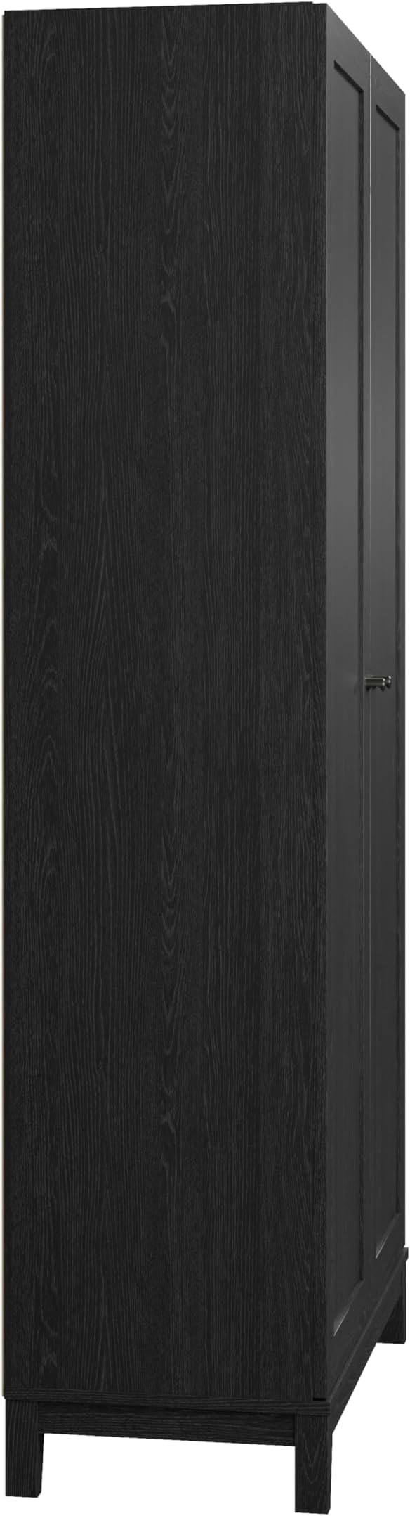 Prepac Yaletown 72" Tall Storage Cabinet with Wood Legs, Pantry Cabinet with 3 Adjustable Shelves, Bathroom, Kitchen and Home Organization in Black Oak, 16" D x 32" W x 72" H
