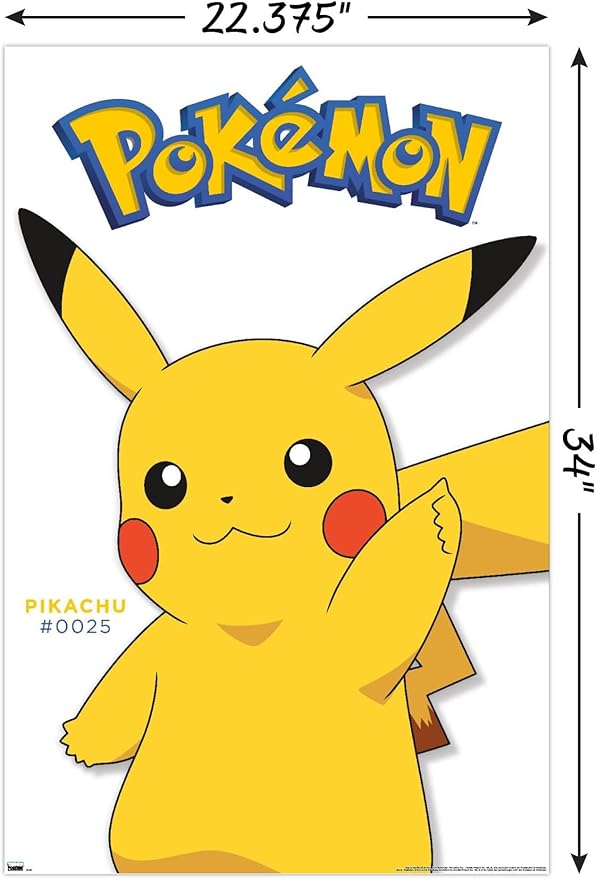 Pokémon - Pikachu Feature Series Wall Poster, 34L" x 22.4W", Unframed Version