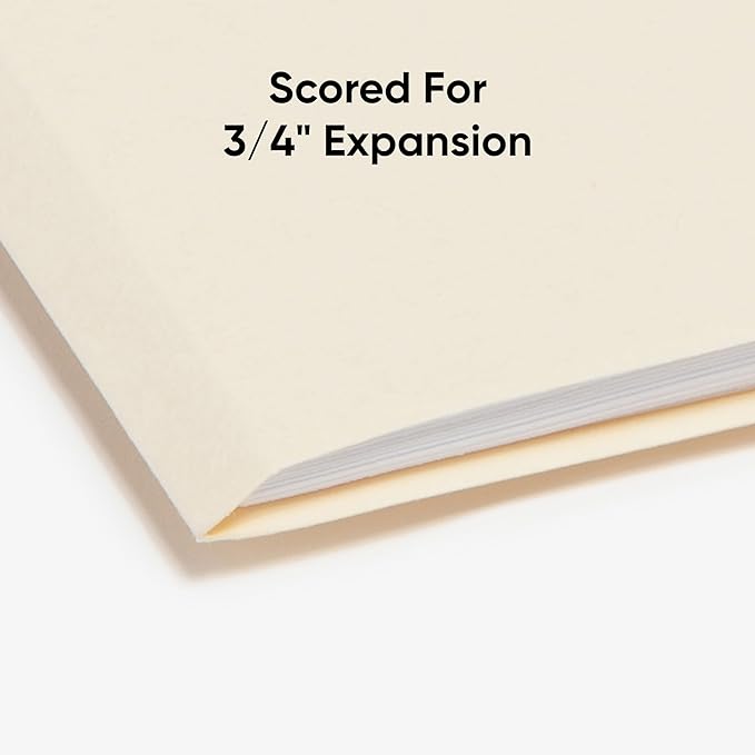Smead File Folders Letter Sized, 1/3-Cut Tab, Assorted Positions, Letter Size Manila Folders, 100 Per Box (10330)