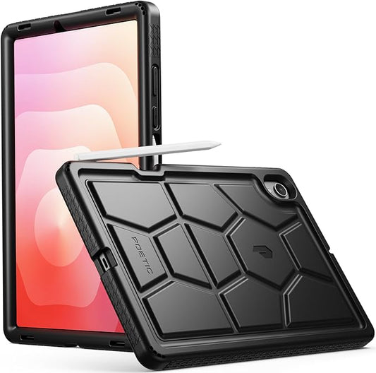 Poetic TurtleSkin Case for Samsung Galaxy Tab S11 (2025 Release) 11 inch Case with S Pen Holder, Heavy Duty Shockproof Kids Friendly Protective Silicone Cover, Black