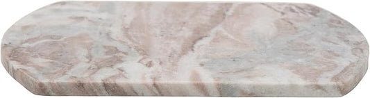 Creative Co-Op Long Marble Cutting Board, Buff, 12" x 8"