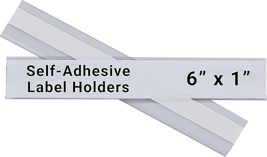 C-Line Self-Adhesive Label Holders, Top Load, 1 X 6, Clear, 50/pack