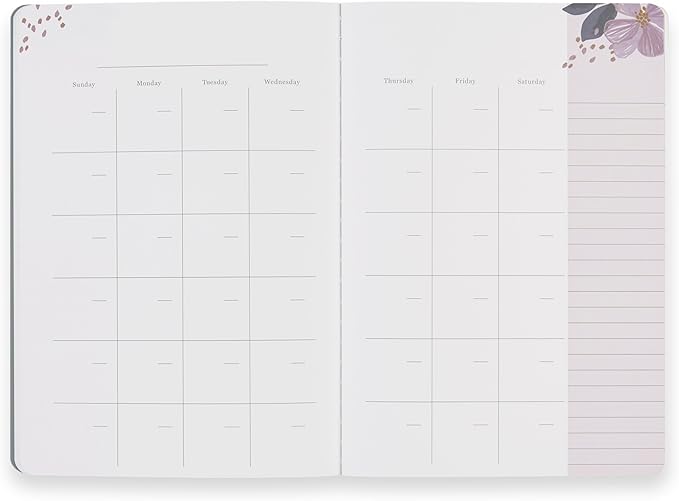 Erin Condren Undated 12 Months Petite Planner - Bold Blooms | Built-in Pocket, Lined Note Pages, Stickers Included by Erin Condren
