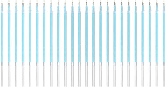 PATIKIL 0.5mm Gel Pens Refills, 24 Pack Glitter Gel Pens Sparkle Metallic Ink Fine Point Colored Refill Set for Adults Coloring Books Journaling Scrapbooking Art Drawing, Blue