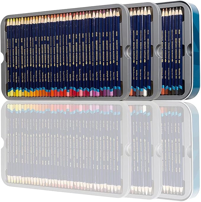 Derwent Inktense Pencils Art Set, 100 Permanent Watercolor Pencils Set in Tin, Premium Colored Pencils for Adults, Water-Soluble Indelible Pencil Collection, 4mm Core, Professional Quality (2306130)
