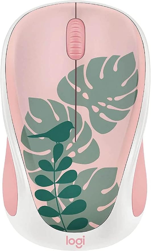 Logitech - Design Collection Limited Edition Wireless 3-button Ambidextrous Mouse with Colorful Designs works with ANY Operating System - Chirpy Bird (Renewed)