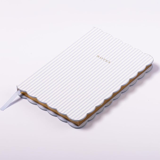 Laura Ashley English Garden Journal – 6x8 Inch Hardcover Notebook with Scalloped Edge, 256 Lined Pages, Gilded Edges, Faux Leather Covers