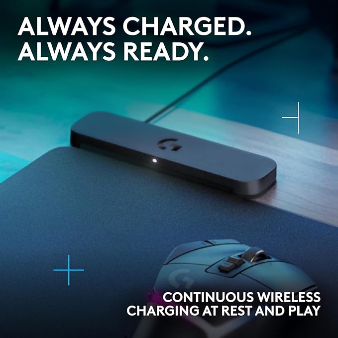 Logitech G309 Lightspeed Wireless Gaming Mouse + Powerplay 2 Wireless Charging Mouse Pad Bundle - Black