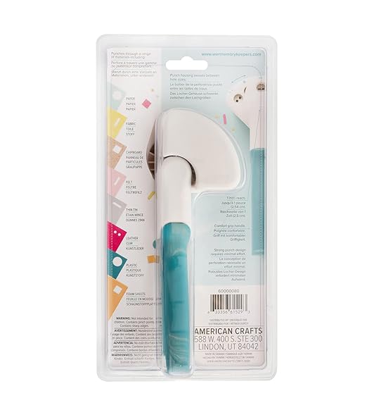 We R Memory Keepers Crop-A-Dile Power Multi Hole Punch, 5 Different Shapes, Button, Square, Horizontal Slit, Vertical Slit, Circle, for Paper Cardstock, Chipboard, Fabric, Thin Tin, Leather, Plastic