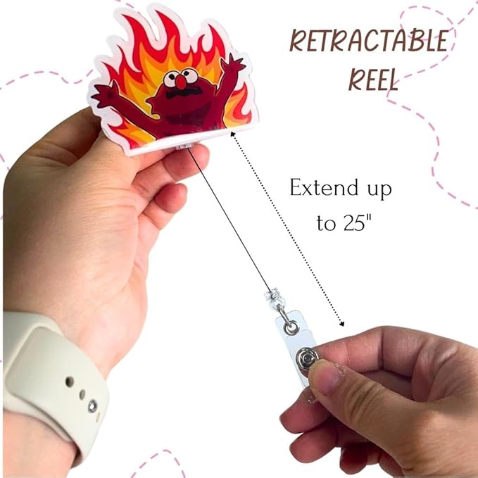 YJ PREMIUMS 8pc Cute Funny Nurse Badge Reel Retractable Name ID Clip for Nurses Nursing School Students Doctor Medical Assistant MA CNA RN ER Work Accessories Essentials Gifts for Nurses Bulk