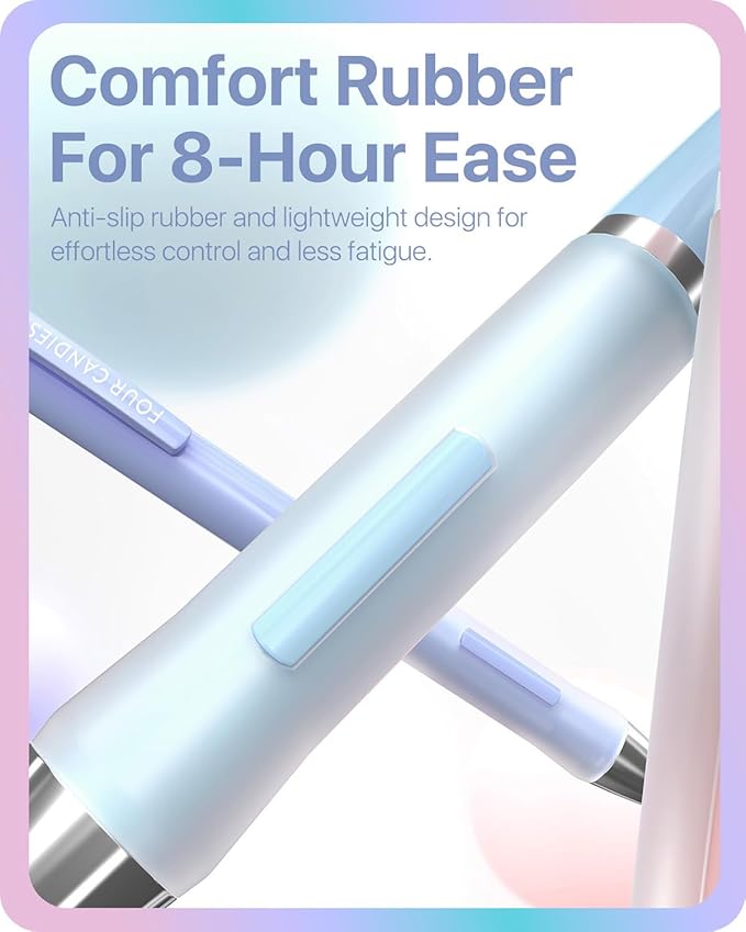 Four Candies Cute Mechanical Pencil Set, 6PCS Pencils 0.5 mm & 0.7mm with 360PCS Lead Refills, Pastel Erasers, Case for School Supplies