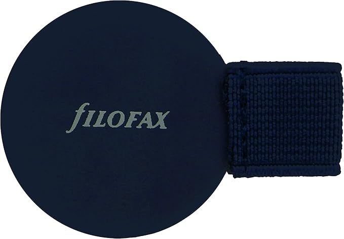 Filofax Refillable Notebook Accessory, Elastic Pen Loop, Self-Adhesive, Charcoal (B132782)