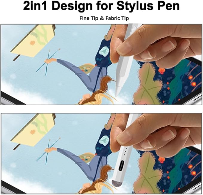 Stylus Pencil for iPad Pencil Pro 11th A16/10th/9th Gen,Fast Charger Active iPad Pencil,iPadstylus Pen for 2018-2025 iPad11 A16/10/9/8/7/6,iPadPro 11"/12.9"/13"/M4,iPadAir 3/4/5/6/M2,iPadMini 5/6/7Gen