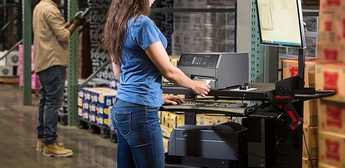 Honeywell PX65A Industrial Thermal Transfer Label Printer, 203 DPI, Ethernet Connectivity, Wide-Label Barcode Printing, US & EU Power Cord, Model PX65A00000000200