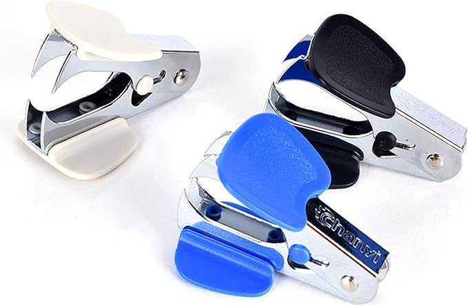 MYUBWTF Eagle Staple Remover, Professional Staples Puller Removal Tool with Lock for School Office Home, Random Color (Blue, Black, Gray)