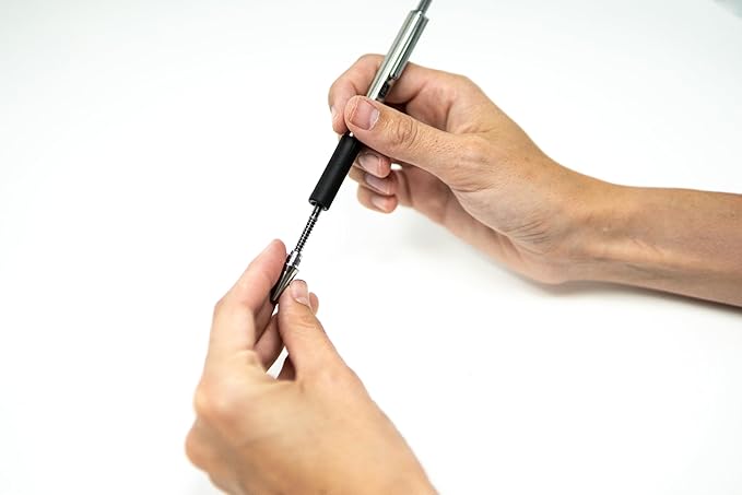 Zebra Pen, STEEL F-402 Retractable Ballpoint Pens, 0.7mm Fine Point, Blue Ink, Stainless Steel Barrel and Clip, Easy-Glide Ink, Comfort Grip, Refillable Pens for Office, School, 2-Pack (29222)
