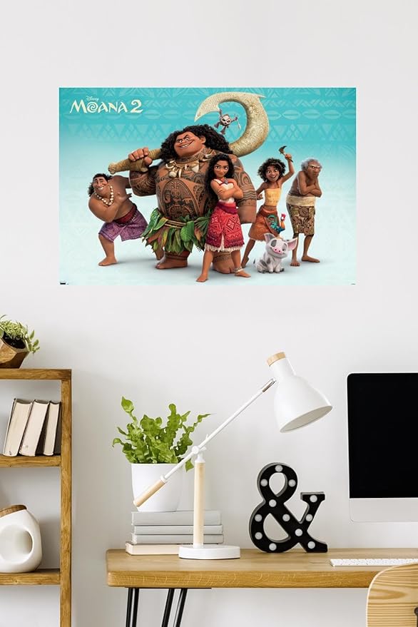 Disney Moana 2 - Group Wall Poster, 34L" x 22.4W", Premium Unframed Version