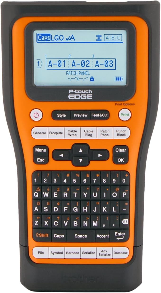 Brother PT-E510BP Contractor Kit: P-Touch Handheld Industrial Label Printer with USB-C & Dual Auto-Cutter Plus 5 Tapes (up to 24mm Labels)