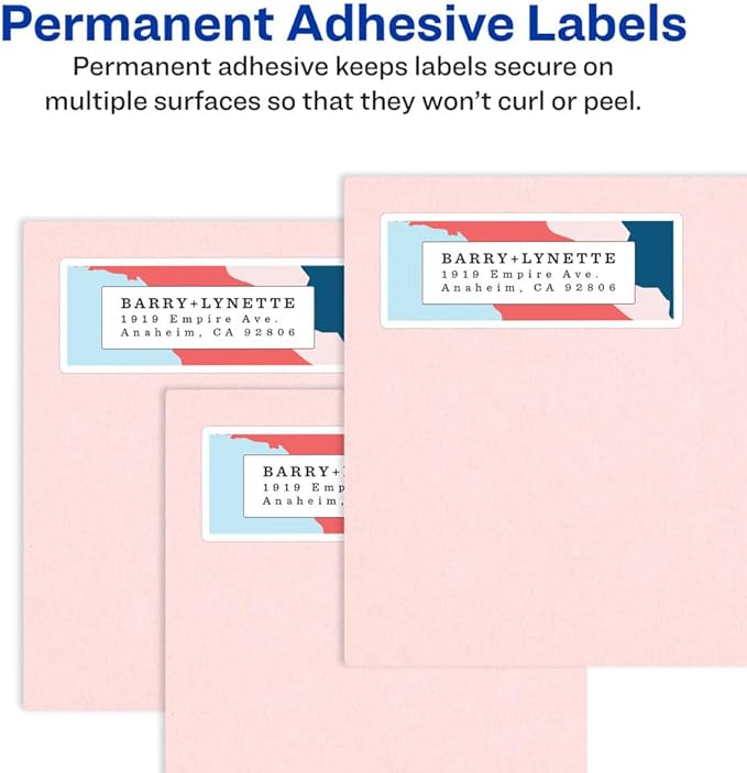 Avery Printable Shipping Labels with Sure Feed, 3.5" x 5", White, 1,000 Blank Mailing Labels (95935)