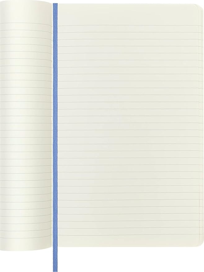 Moleskine Classic Notebook, Soft Cover, Large (5" x 8.25") Ruled/Lined, Hydrangea Blue, 192 Pages