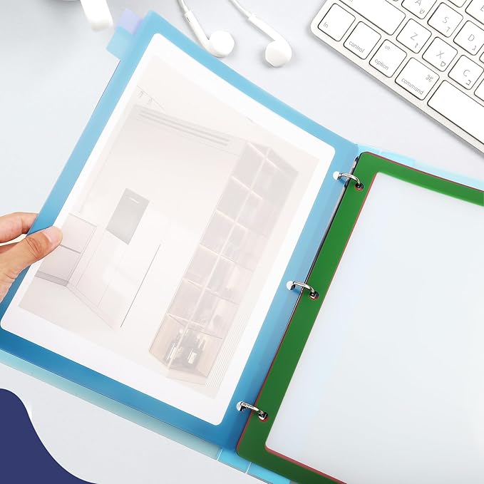 36 Pcs/3 Set 12 Tabs Binder Dividers with Colored Tabs, Clear Tab Notebook Divider Page Binder File Dividers, Letter Size