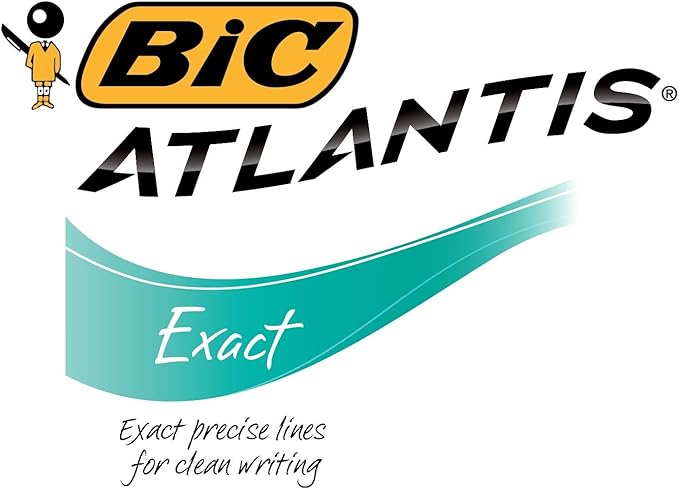 BIC Glide Exact Blue Retractable Ballpoint Pens, Fine Point (0.7mm), 12-Count Pack, Ultra Smooth Writing Blue Pens