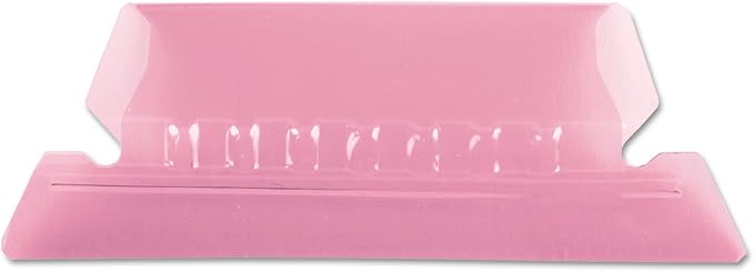 Pendaflex Hanging Folder Tabs, 2", Clear Pink, 25 Tabs and Inserts per Pack (42 PIN)