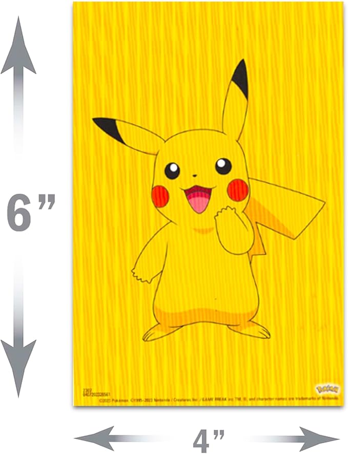 Mini Pokemon Posters - Pokemon Poster Set Bundle Includes 12 Mini Pokemon Room Decor Posters (4" x 6"), Stickers, More | Pokemon Decorations