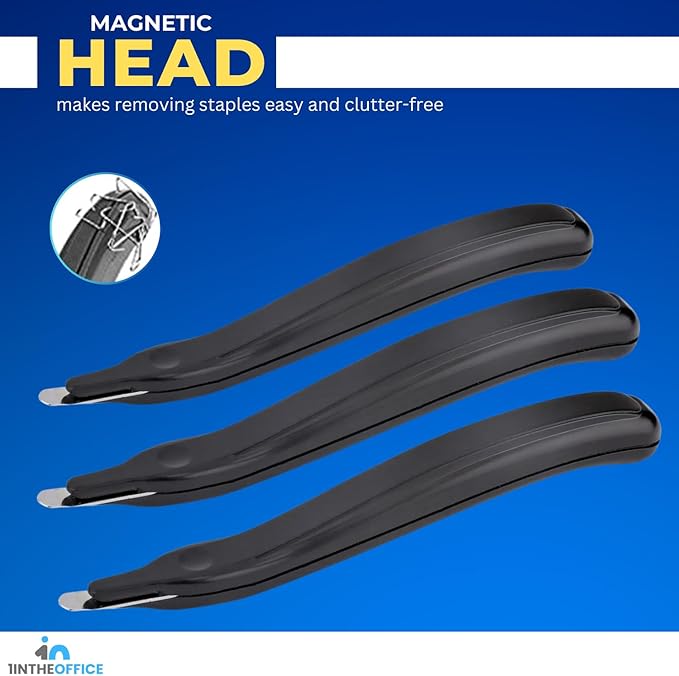 1InTheOffice Staple Remover Tool, Magnetic Staple Remover Stick, Easy Staple Puller Stick, "3 Pack "