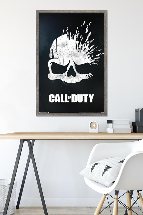 Trends International Call of Duty - Skull Wall Poster, 22.375" x 34", Barnwood Framed Version