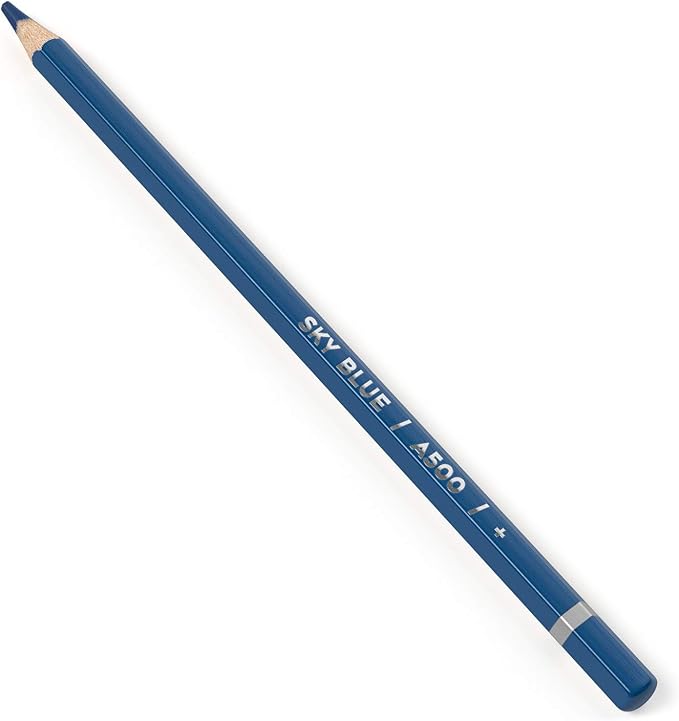 Arteza Professional Watercolor Pencils, Pack of 3, A500 Sky Blue, Water-Soluble Pencils for Coloring, Blending, Layering & Watercolor Techniques