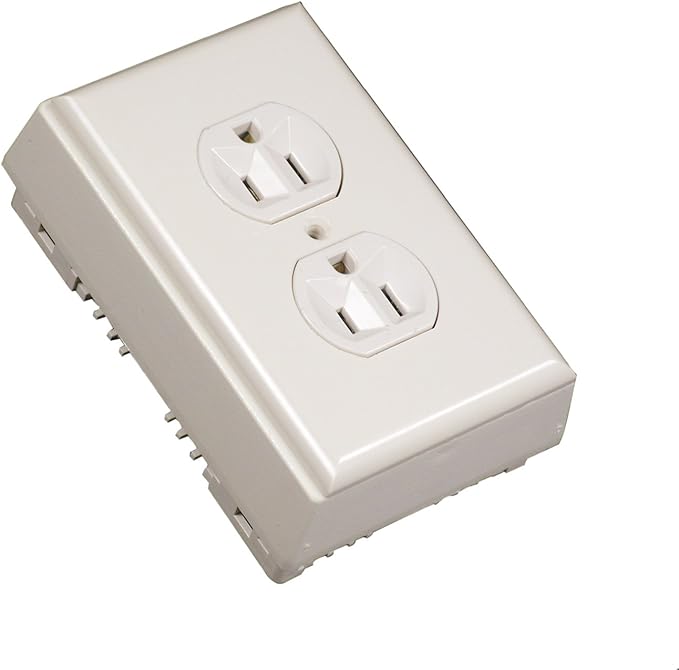 Legrand Wiremold NM2-D Nonmetallic Plastic Raceway for Extending Power, Outlet Kit with Wall Plate, Ivory (1 Pack)