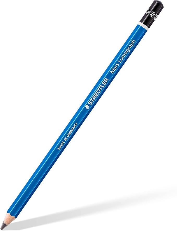 Staedtler Mars Lumograph 8B Graphite Art Drawing Pencil, 6 Pencils