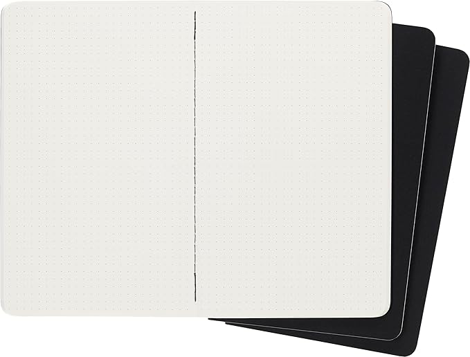 Moleskine Cahier Journal, Soft Cover, Large (5" x 8.25") Ruled/Lined, Black, 80 Pages (Set of 3)