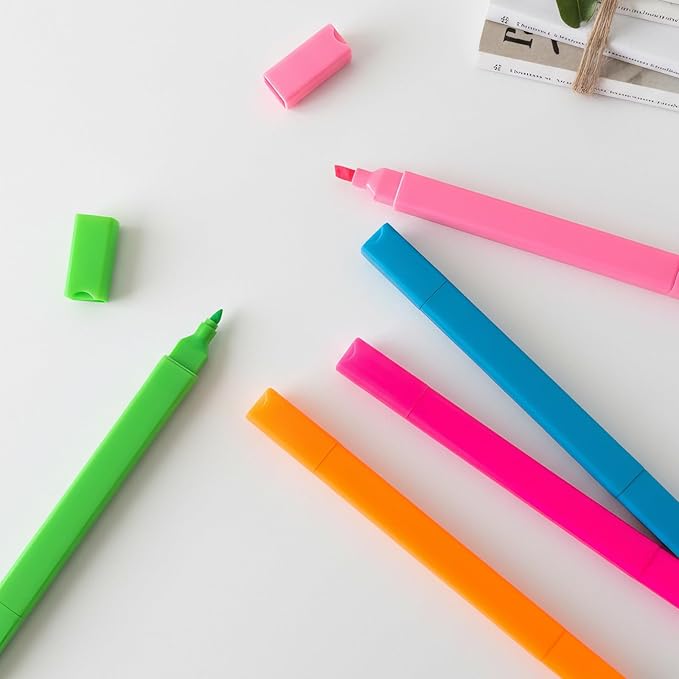 12pc Bible Highlighters And Pens No Bleed Through Assorted Colors, Cute Highlighter For Journaling, Candy Cute Pastel Highlighter