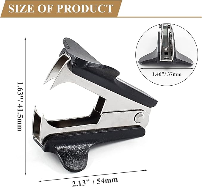3 Pcs Staple Removers, Staple Puller Remover Tool for Office School Home,Black